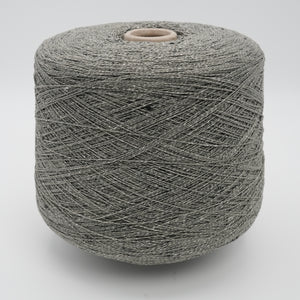 Cone of Neppyness cotton and polyamide blend yarn in Graphite Mélange.