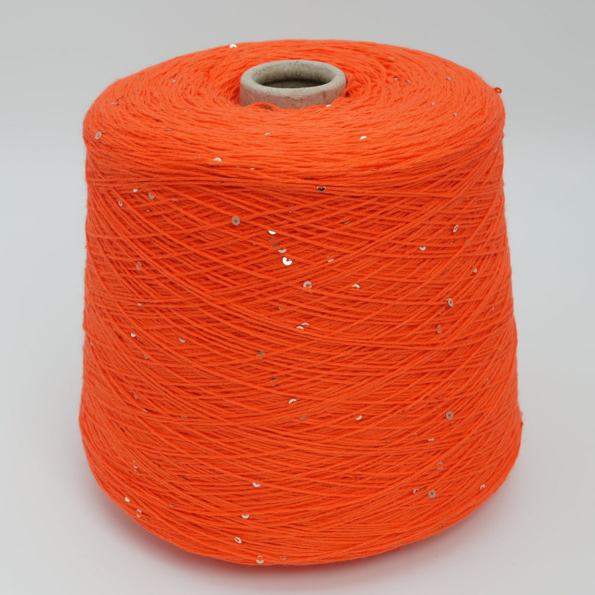 Primavera NM4200 (459yds/3.5oz), Flame Orange – Cotton & Polyester (Sequin Carrier) Blend