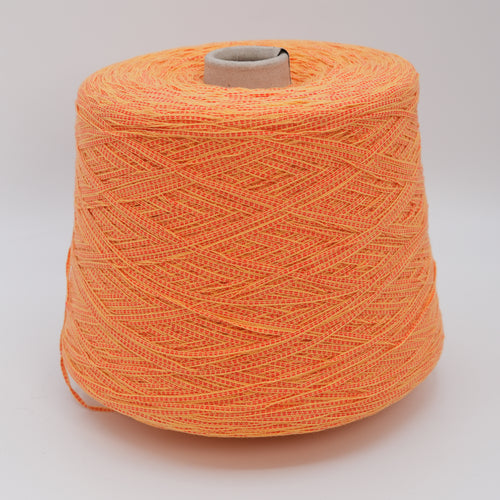 Cone of Rail 4600 flat ribbon yarn, a cotton and polyamide blend by Gruppo Filpucci.