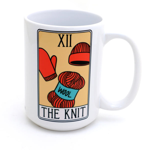 The Knit Tarot Card 15oz Mug.