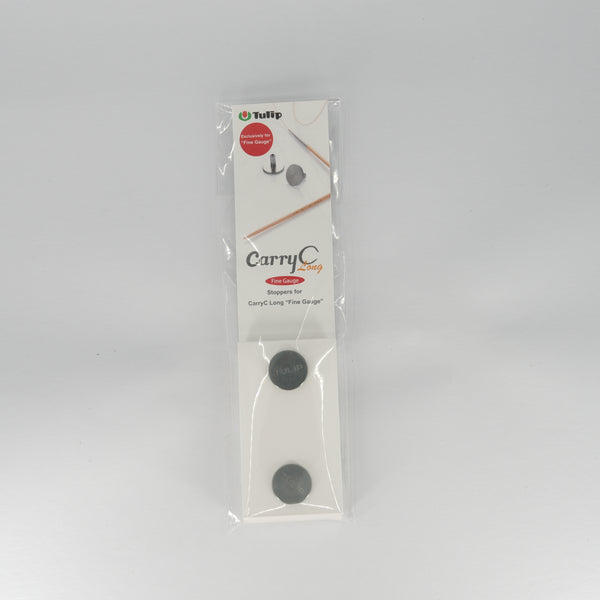 Tulip – CarryC Stoppers for "Fine Gauge" | TP1286. Pair of circular-needle stoppers in a Tulip retail package.